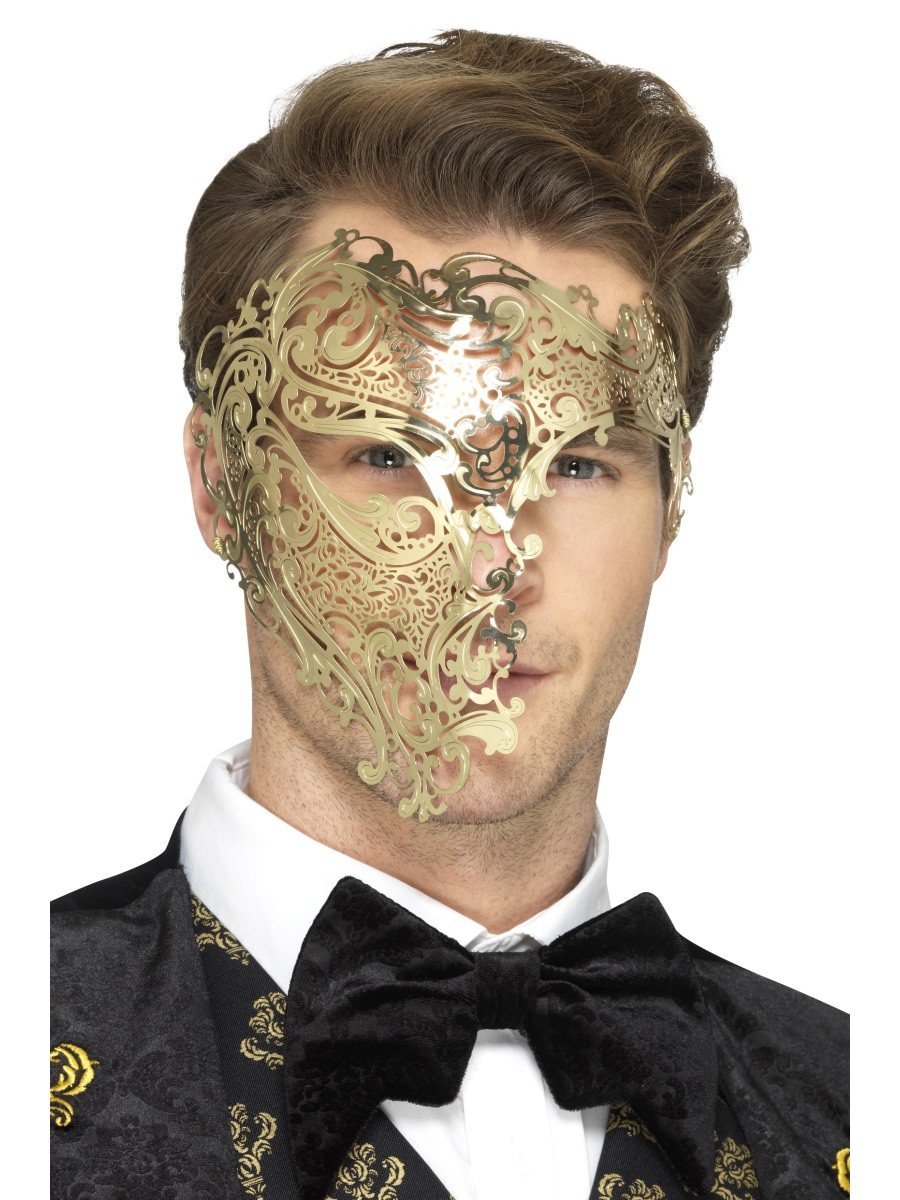 Painted Design Venetian Half Mask - Cappel's