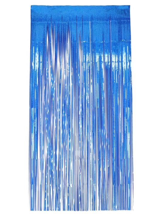 Holographic Foil Curtain Backdrop, Blue Wholesale