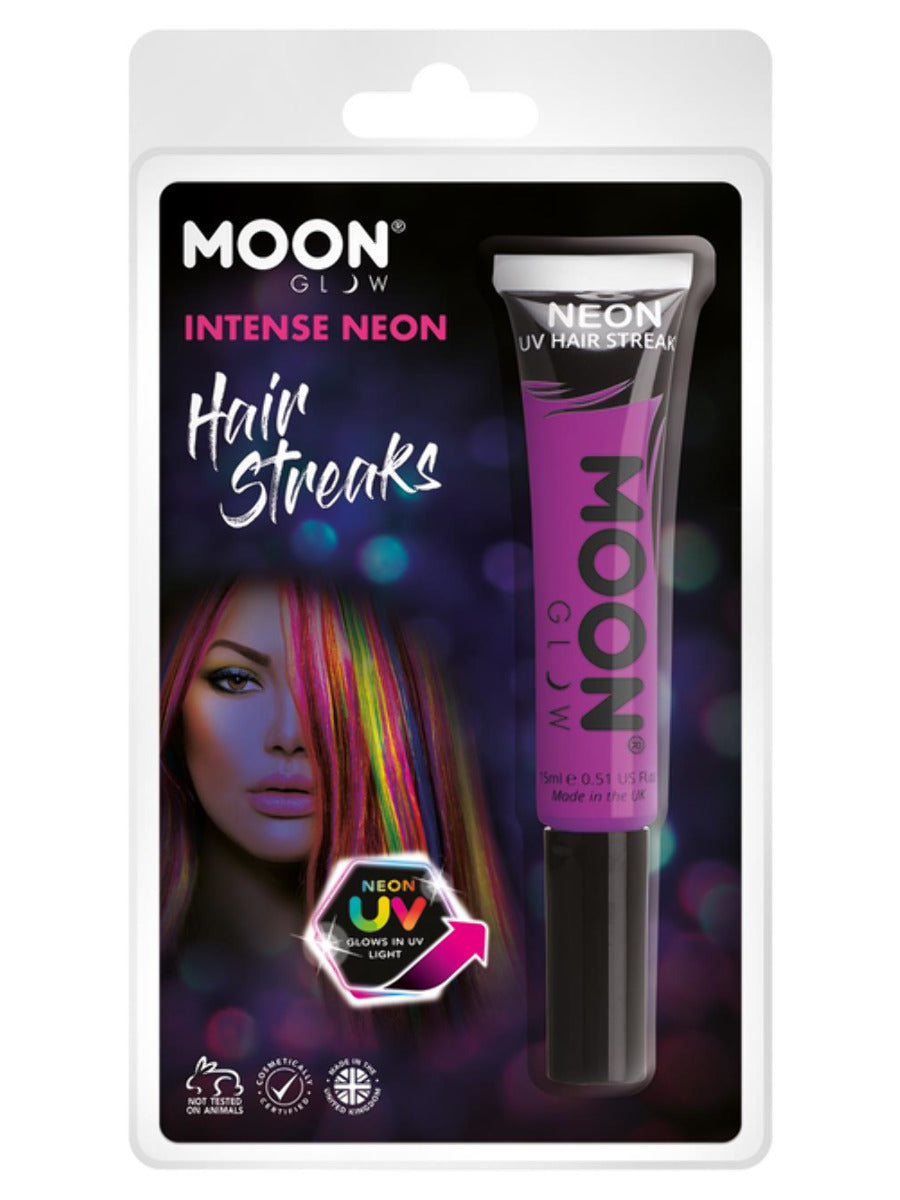 Moon Glow Intense Neon UV Hair Streaks, Intense Pu, Clamshell, 15ml