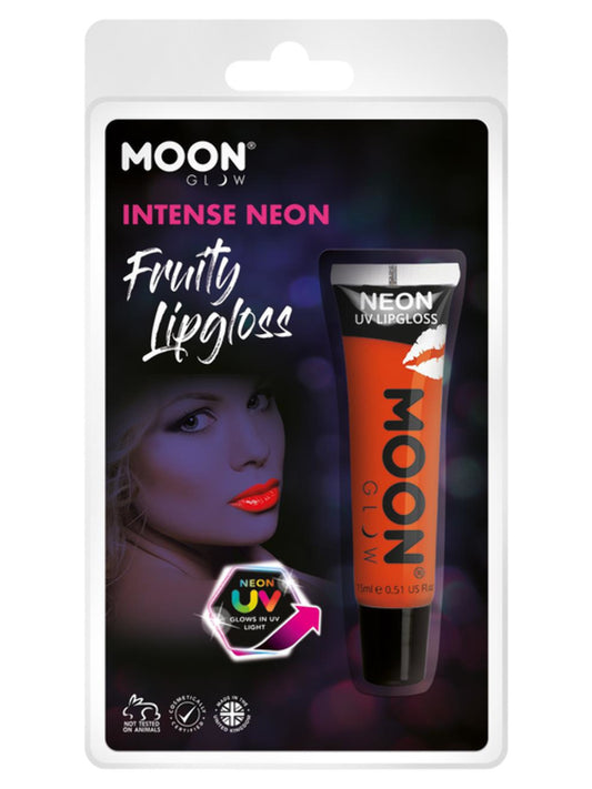 Moon Glow Intense Neon UV Fruity Lipgloss, Orange, Tangerine, Clamshell, 15ml