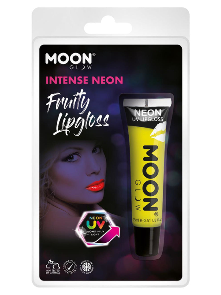 Moon Glow Intense Neon UV Fruity Lipgloss, Yellow, Banana, Clamshell, 15ml