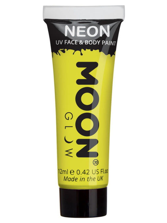 Moon Glow Intense Neon UV Face Paint, Intense Yell, Single, 12ml