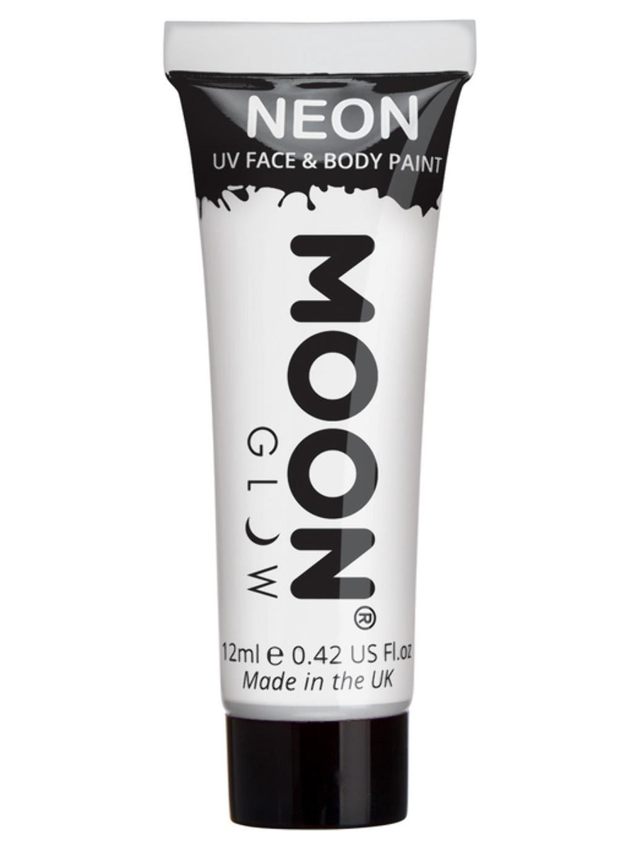 Moon Glow Intense Neon UV Face Paint, White, Single, 12ml