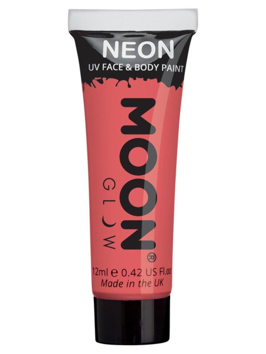 Moon Glow Pastel Neon UV Face Paint, Pastel Coral, Single, 12ml