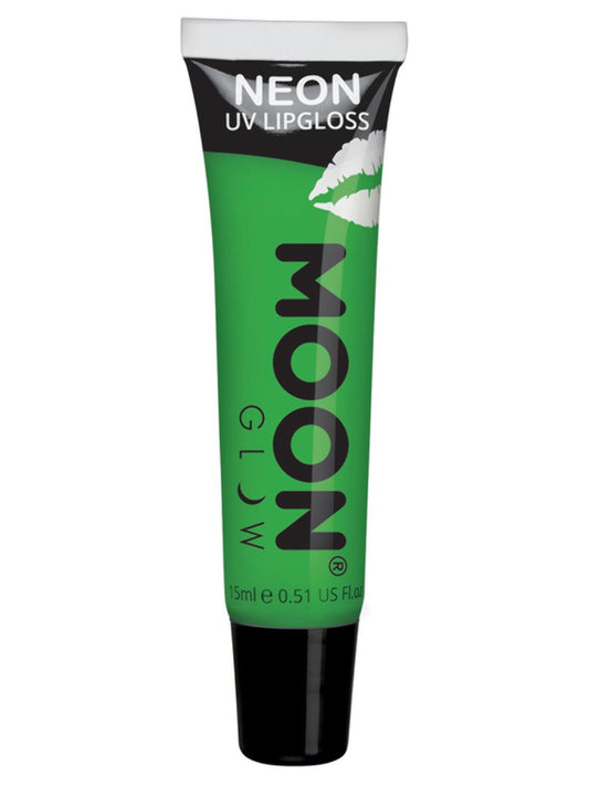 Moon Glow Intense Neon UV Fruity Lipgloss, Green, Apple, Single, 15ml