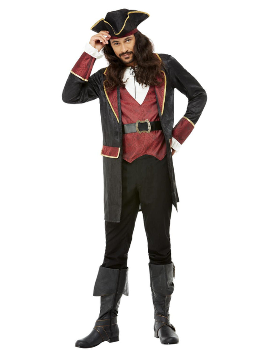 Deluxe Swashbuckler Pirate Costume Black WHOLESALE Alternative 1