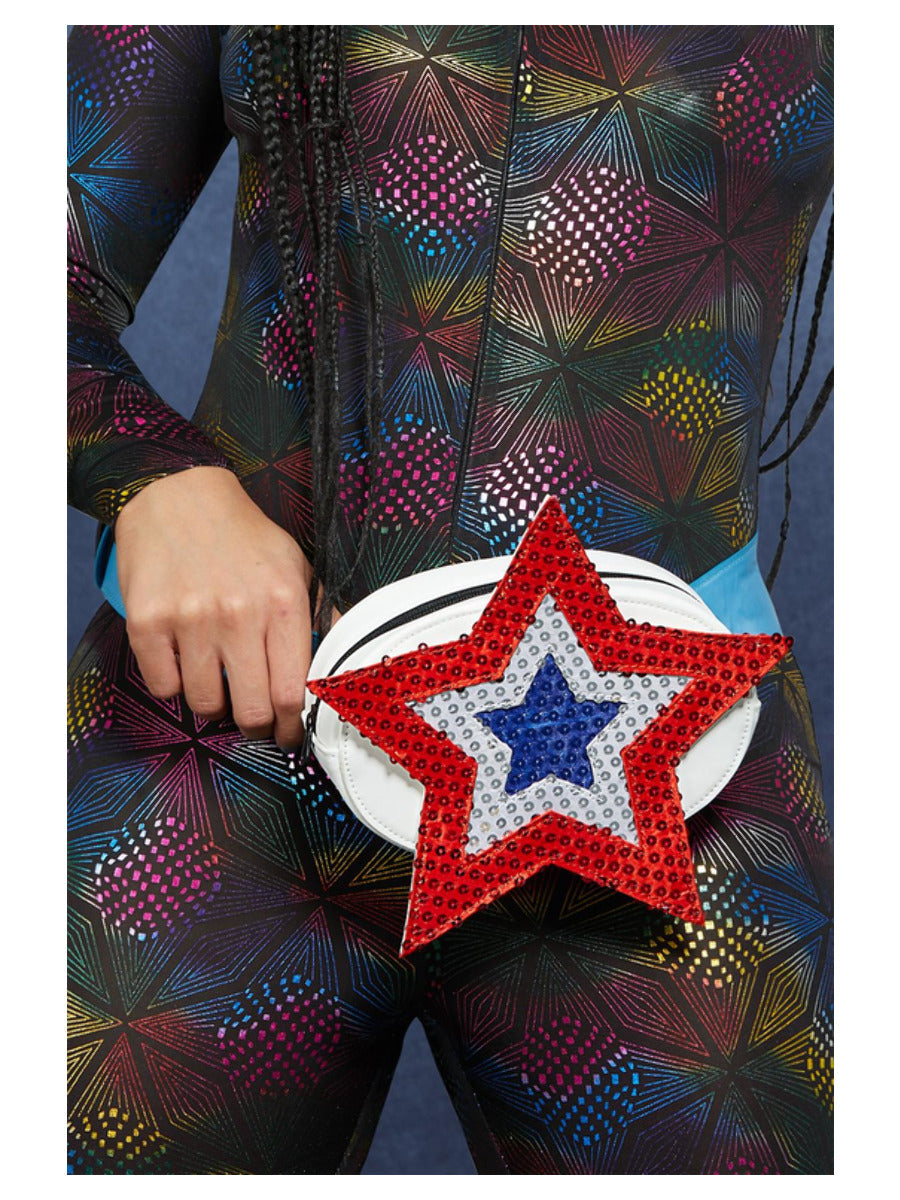 Fever Americana Sequin Star Bum Bag Blue WHOLESALE