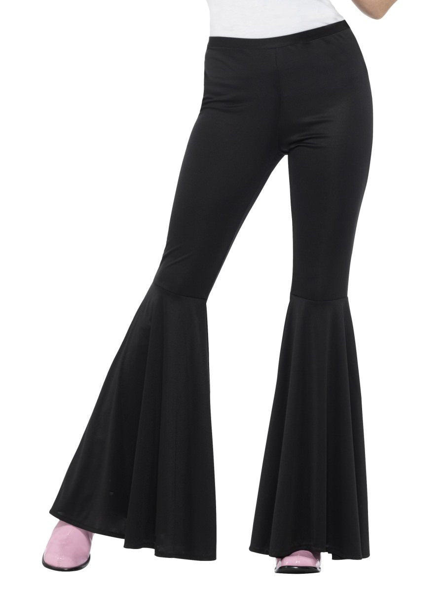 Flared Trousers, Ladies, Black Wholesale