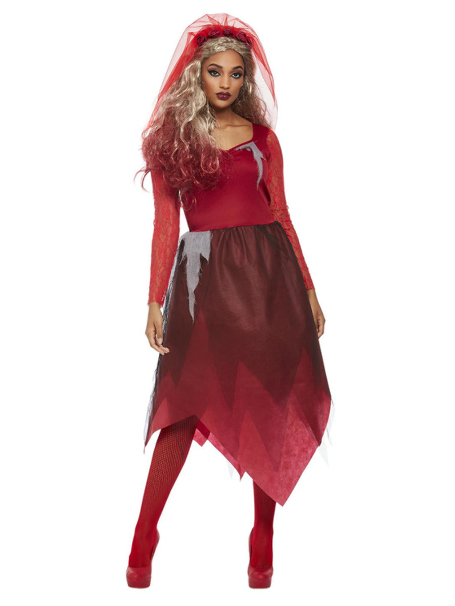 Grave Yard Bride Costume Red WHOLESALE