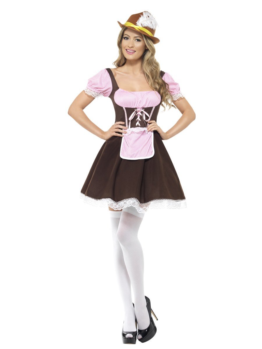 Tavern Girl Costume, Brown, Short Wholesale