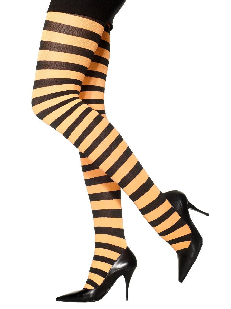 Tights, Orange & Black, Age 6-12 Wholesale