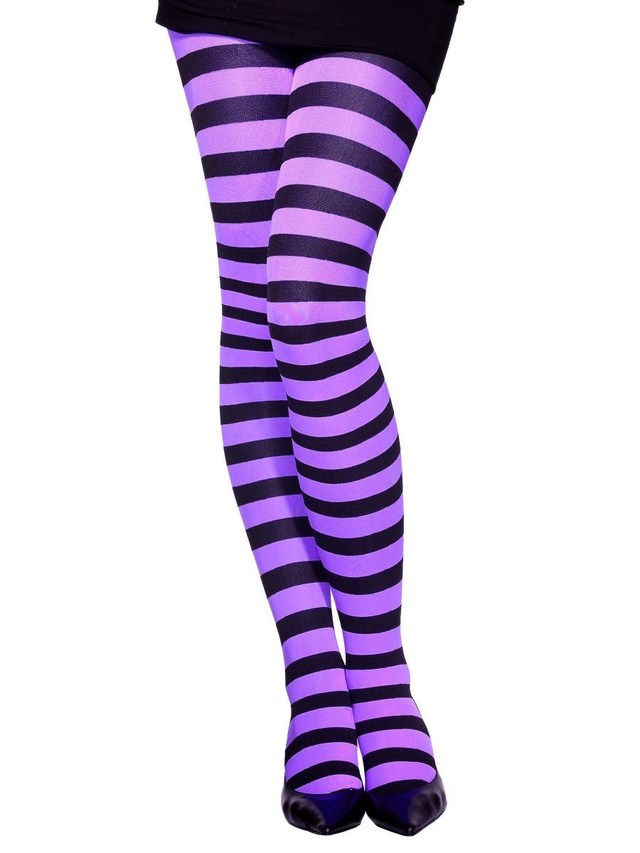 Tights, Purple & Black, Age 6-12 Wholesale